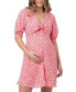 Фото #1 товара Maternity Harriet Tie Front Mini Dress