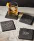 4 X 4" Slate Coasters Square Set, 4 Piece