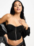 We Are We Wear Fuller Bust corset bra in black EU 75 H - фото #7