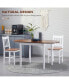 Фото #8 товара 55" Solid Wood Kitchen Table, Drop Leaf Tables For Small Spaces, Folding Dining Table, Brown