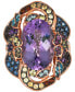 Crazy Collection® Multi-Gemstone (7-7/8 ct. t.w.) & Nude Diamond (3/8 ct. t.w.) Statement Ring in 14k Rose Gold