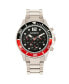 Фото #1 товара Quartz Pegasus Black and Red Face Multi-Function Silver Alloy Watch 46mm