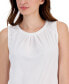 Women's Pleat-Neck Sleeveless Top