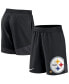 Фото #2 товара Men's Black Pittsburgh Steelers Stretch Performance Shorts