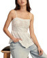 Women's Embroidered Henley Tank Top