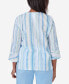 ფოტო #2 პროდუქტის Women's Hyannisport Stripe Button Down Blouse Top