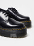 Dr Martens 1461 Quad 3 eye shoes in black smooth leather