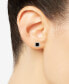 ფოტო #5 პროდუქტის Diamond Black Enamel Square Halo Stud Earrings (1/6 ct. t.w.) in 10k Gold (Also in Red Enamel), Created for Macy's