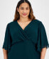 Plus Size Double-Ruffle Sleeve Jersey Dress