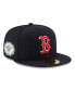 Фото #1 товара Men's Navy Boston Red Sox 2024 MLB World Tour: Dominican Republic Series 59FIFTY Fitted Hat