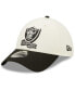 Фото #2 товара Men's Cream, Black Las Vegas Raiders 2022 Sideline 39THIRTY 2-Tone Flex Hat