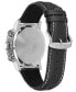 ფოტო #4 პროდუქტის Eco-Drive Men's Chronograph Black Leather Strap Watch 44mm