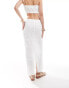 Фото #5 товара ASOS DESIGN broderie maxi skirt with pocket detail in white