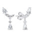 Charming silver earrings with zircons EA715W