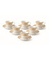 Фото #1 товара 12 Piece 2oz Espresso Cup and Saucer Set, Service for 6