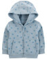 Baby Floral Zip-Up Fleece Hoodie NB