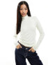 Фото #1 товара Only roll neck top in off white