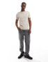 AllSaints Brace brushed cotton t-shirt in stone