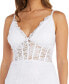 Juniors' Glitter Lace Bustier Dress