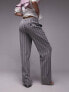 Фото #3 товара Topshop Tall stripe low slung linen trousers in multi