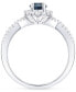 Фото #3 товара Кольцо Macy's Sapphire & Diamond Bridal Set in 14k White Gold