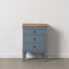 Nightstand Blue Natural Fir wood MDF Wood 50 x 38 x 72 cm