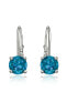 Gentle silver earrings with blue zircons SVLE0620XH2M300