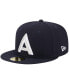 ფოტო #3 პროდუქტის Men's Navy Asheville Tourists Theme Nights Asheville Blues 59FIFTY Fitted Hat