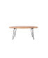 Фото #1 товара Oval Natural Reclaimed Wood Foldable Cocktail Table For Your Living Room