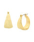 Фото #1 товара Gold Textured Hoop Earrings