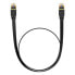 Szybki cienki kabel sieciowy RJ45 cat. 7 10Gbps 0.5m czarny