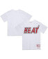 Фото #1 товара Men's and Women's White Miami Heat Hardwood Classics Throwback Logo T-shirt