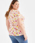 Plus Size Printed Scoop-Neck Top, Created for Macy's