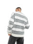 Фото #3 товара New Look stripe crew neck jumper in off white and khaki