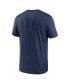 Men's Navy Seattle Mariners Wordmark Outline Legend T-Shirt
