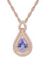 ფოტო #2 პროდუქტის Sapphire (1-1/4 ct. t.w.) & Diamond (1/4 ct. t.w.) 18" Pendant Necklace in 14k White Gold (Also available in Tanzanite, Emerald and Ruby)