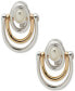 Фото #1 товара Two-Tone Imitation Pearl Multi-Row Clip-On Drop Earrings
