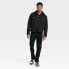 Фото #2 товара Men's Faux Shearling Lined Denim Trucker Jacket - Goodfellow & Co Black XL