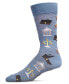 Men's Law and Order Heathered Rayon from Bamboo Novelty Crew Socks