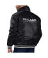 Фото #4 товара Levi’s x Starter Men's Black Chicago White Sox Silver Tab Satin Full-Snap Trucker Jacket