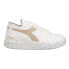 Фото #1 товара Diadora Mi Basket Row Cut 2030 Lace Up Mens Brown, Off White Sneakers Casual Sh