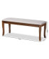 Фото #5 товара Cornelie Modern and Contemporary Transitional Fabric Upholstered Dining Bench