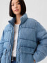 Oversized Denim Puffer Jacket