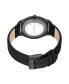 ფოტო #3 პროდუქტის Men's Modern Classic Black Genuine Leather Strap Watch 41mm