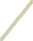 ფოტო #2 პროდუქტის Diamond Accent Rope Edge Tennis Bracelet in Gold Plate