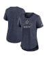 Women's Heather Navy Distressed Dallas Cowboys Fashion Tri-Blend T-shirt