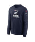 Men's Navy New England Patriots Team Slogan Long Sleeve T-shirt