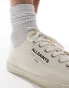 Фото #3 товара AllSaints Underground canvas low top trainers in off white