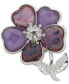 Фото #1 товара Брошь Anne Klein Crystal & Stone Flower Pin