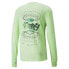 Puma Mapf1 Statement Graphic Crew Neck Long Sleeve T-Shirt Mens Green Casual Top